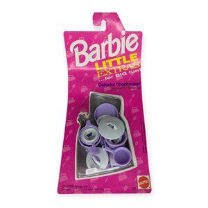 Vintage 1991 Mattel Barbie Little Extras Colorful "Cookware" Play Pack Sealed